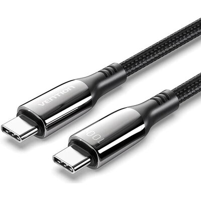 Vention кабел USB2.0 Type-C/Type-C 100W, LED display 2m - CTKBH