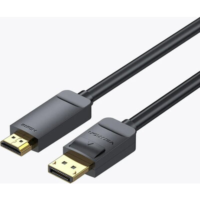 Vention кабел Cable DisplayPort to HDMI 3.0m - 4K, Gold Plated - HAGBI