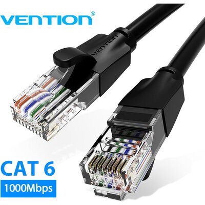 Vention Кабел LAN UTP Cat.6 Patch Cable - 1M Black - IBEBF