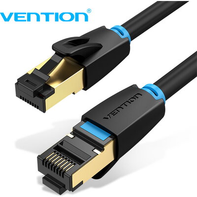 Vention Кабел LAN SFTP Cat.8 Patch Cable - 1.5M Black 40Gbps - IKABG