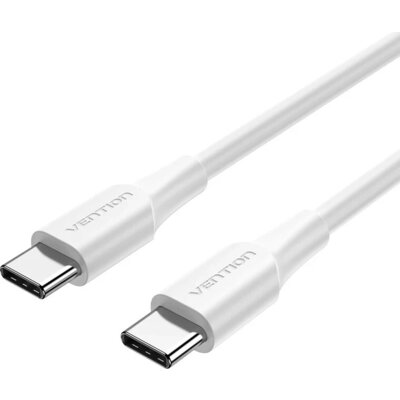 Vention Кабел USB 2.0 Type-C to Type-C - 1M White 3A Fast Charge - TAXWF Vention Кабел USB 2.0 Type-C to Type-C - 1M White 3A Fast Charge - TAXWF