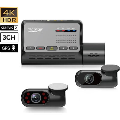 VIOFO Видеорегистратор Dash Cam A139 PRO 3 Channel - 4K UHD, Sony STARVIS 2, GPS