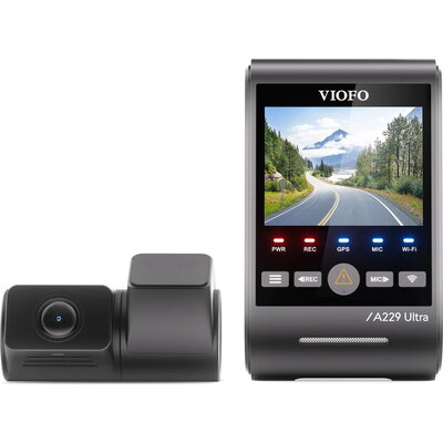 VIOFO Видеорегистратор Dash Cam A229 Ultra 2 Channel - 4K, HDR, Dual Sony STARVIS 2 8MP, GPS, Bluetooth