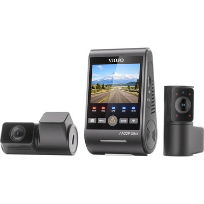 VIOFO Видеорегистратор Dash Cam A229 Ultra 3 Channel - 4K, HDR, Dual Sony STARVIS 2 8MP, GPS, Bluetooth