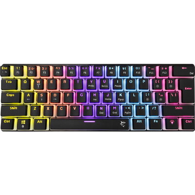 White Shark геймърска механична клавиатура Gaming Mechanical Keyboard ASHIKO 2 - Red Switches (English US), Black