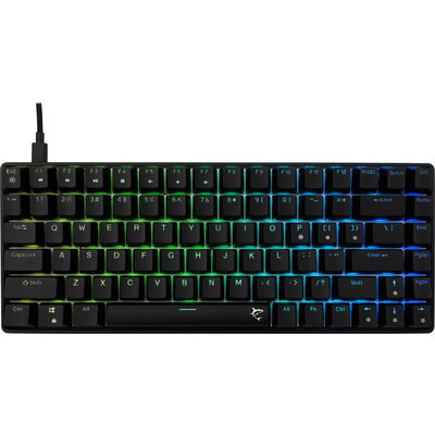 White Shark геймърска механична клавиатура Gaming Mechanical Keyboard HAMACHI - YUSYA 5P Blue Switches (English US), Black