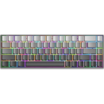 White Shark геймърска механична клавиатура Gaming Mechanical Keyboard NUNCHAKU - Red Switches (English US), Grey