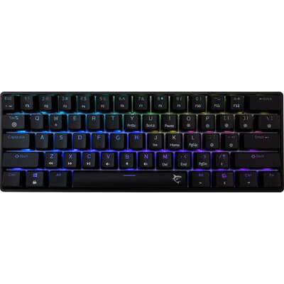 White Shark геймърска механична клавиатура Gaming Mechanical Keyboard SHINOBI 2 - YUSYA 5P Blue Switches (English US), Black