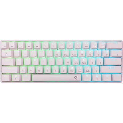 White Shark геймърска механична клавиатура Gaming Mechanical Keyboard SHINOBI 2 - YUSYA 5P Blue Switches (English US), White