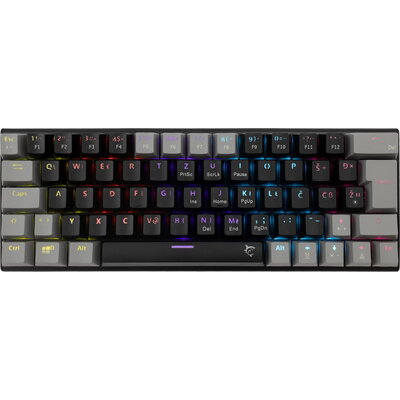 White Shark геймърска механична клавиатура Gaming Mechanical Keyboard WAKIZASHI 2 - Red Switches (English US), Black, Gray