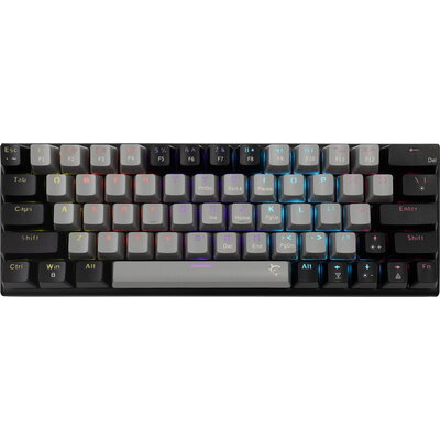 White Shark геймърска механична клавиатура Gaming Mechanical Keyboard WAKIZASHI 2 - Red Switches (English US), Gray, Black