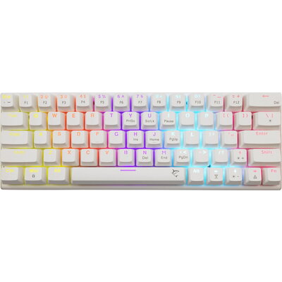 White Shark геймърска механична клавиатура Gaming Mechanical Keyboard WAKIZASHI 2 - Blue Switches (English US), White