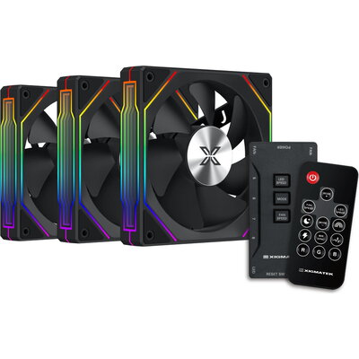 Xigmatek Комплект вентилатори Fan Pack 3-in-1 3x120mm - Infinity G22A - Infinity Mirror, A-RGB