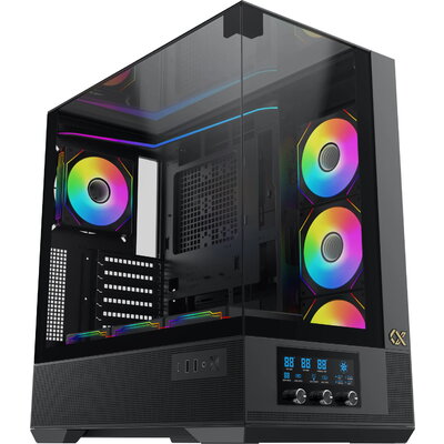 Xigmatek кутия Case EATX - Vision - 7 ARGB Fans, LCD Display Panel, Smart Fan Control