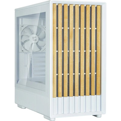 Zalman кутия Case mATX - P10 NAMU WHITE - Wood, USB-C
