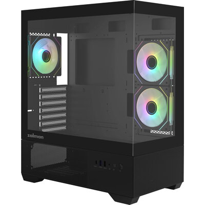 Zalman кутия Case ATX - Chronix BLACK V2 - 3 x 120 mm A-RGB, USB-C, Tempered Glass