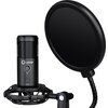 LORGAR Gaming Microphones, Black, USB condenser microphone with tripod stand, pop filter, including 1 microphone, 1 Height metal