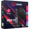 LORGAR Gaming Microphones, Black, USB condenser microphone with tripod stand, pop filter, including 1 microphone, 1 Height metal