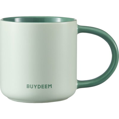 BUYDEEM CD1018 Ceramic Mug 300 ml, Cozy Greenish