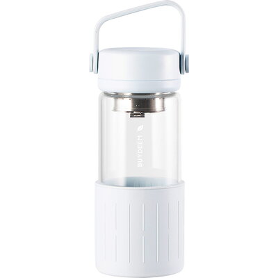 BUYDEEM DG42 Glass Tea Bottle 300 ml, Oats White