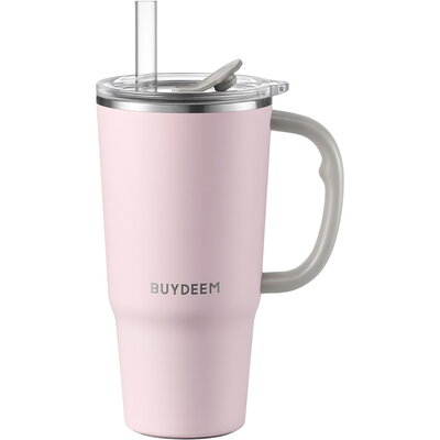 BUYDEEM Thermo Mug With Straw 700 ml, model DS57, color Pink BUYDEEM Thermo Mug With Straw 700 ml, model DS57, color Pink