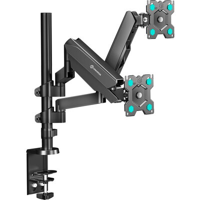 ONKRON Dual Monitor Desk Mount Stand for 13” to 32-Inch LCD LED Screens, Black