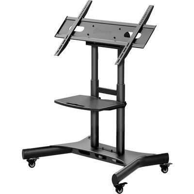 ONKRON Tilting Mobile TV Stand for 50'' – 83" TV Screens & Touch Panels Rolling TV Cart on Wheels