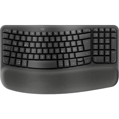 LOGITECH Wave Bluetooth ergonomic keyboard - GRAPHITE - US INT'L - B2B