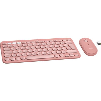 LOGITECH Pebble 2 Bluetooth Keyboard Combo - TONAL ROSE - US INT'L