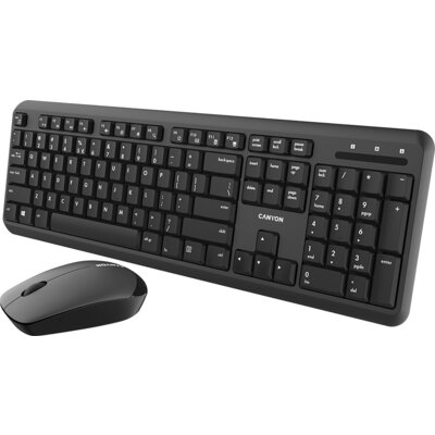 Wireless combo set,Wireless keyboard with Silent switches,105 keys,BG layout,optical 3D Wireless mice 100DPI black