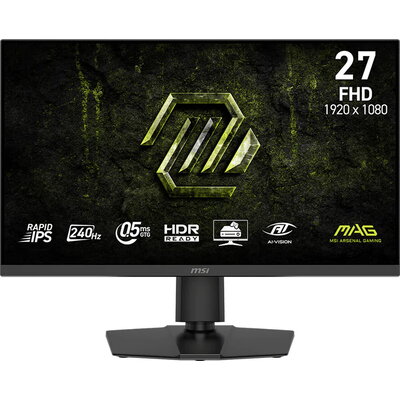 MSI MAG 272PF X24 Gaming Monitor, 27" 240Hz, FHD (1920x1080) 16:9, Rapid IPS, 0.5ms, 300nits, 1000:1, 178/178, AMD FreeSync