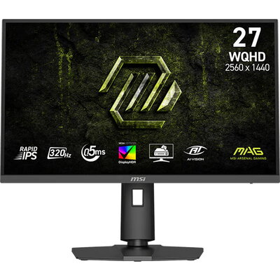 MSI MAG 274QPF X32 Gaming Monitor, 27" 320Hz, WQHD (2560x1440) 16:9, Rapid IPS, 0.5ms, 300nits, 1000:1, 178/178, G-SYNC Com