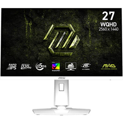 MSI MAG 274QRFW X32 Gaming Monitor, 27" 320Hz, WQHD (2560x1440) 16:9, Rapid IPS Anti-glare, 0.5ms, 300nits, 1000:1, 178/178