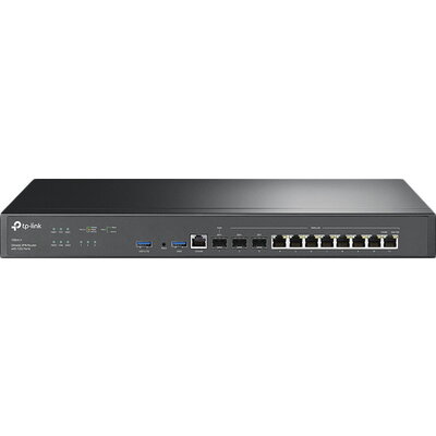 TP-Link ER8411 Omada VPN Router with 10G Ports, 1× 10G SFP+ WAN Port,1× 10G SFP+ WAN/LAN Port,1× Gigabit SFP WAN/LAN Port, 8× Gi