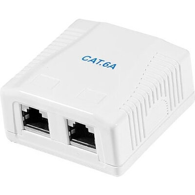 РОЗЕТКА STP, Cat.6A за Стена, Двойна, NP0097