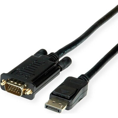 Roline Cable DP M - VGA M, 1.5m