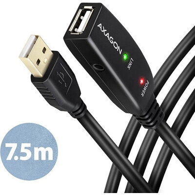 AXAGON ADR-207 - Active extension USB 2.0 A-M > A-F cable, 7.5 m