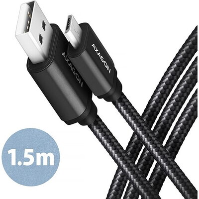 AXAGON HQ Micro USB <> USB-A cable 1.5 m