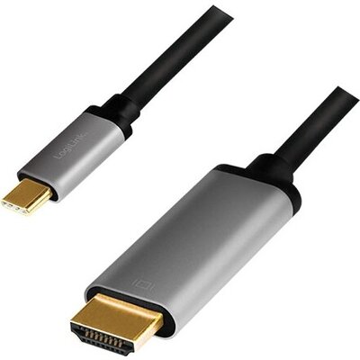 LogiLink Cable USB3.2 Type C - HDMI, M/M, 4K, 1.8m