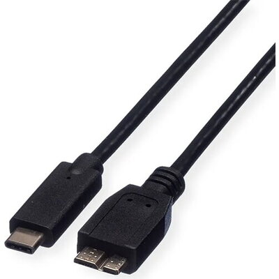 Cable USB3-C-Micro B, M/M, 1m, Roline 11.02.9006