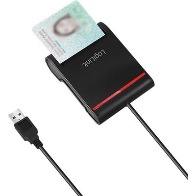 LogiLink Cardreader U2.0, Smart ID, Black