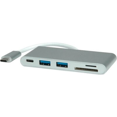 Cardreader USB-C, 2xU3.2,SD/Micro SD,PD,15.08.6257