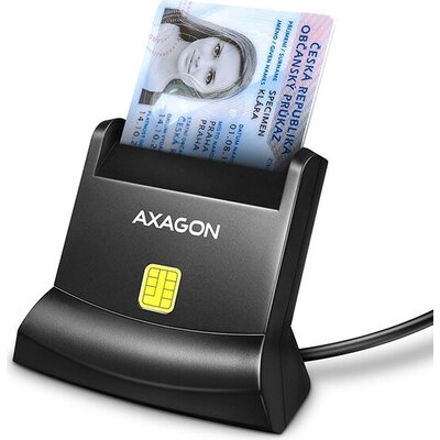 AXAGON CRE-SM4N - Cardreader USB2-A, Smart ID, Stand