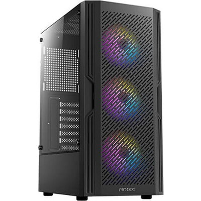 Case Antec ATX Gaming AX20 RGB Temp. Glass, Black