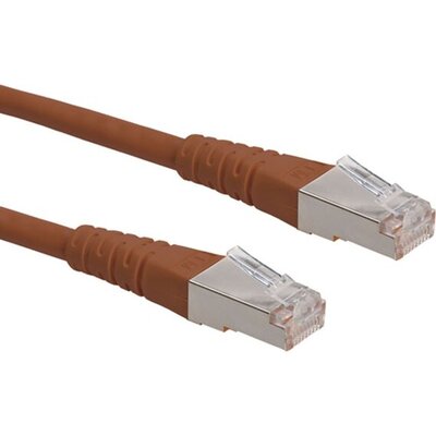 Patch cable S/FTP Cat.6 10m, Brown 21.15.1388