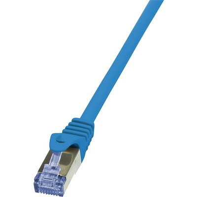 Patch cable S/FTP Cat.6a 0.25m, Blue, CQ3016S