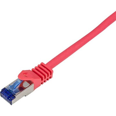 Patch cable S/FTP Cat.6a 0.25m, Red, Flex, C6A014S