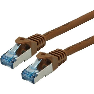 Roline Patch cable S/FTP Cat.6a 5m, Brown