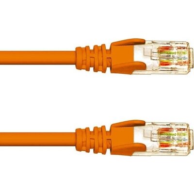 Patch cable S/STP Cat.6 1m Krone, Orange