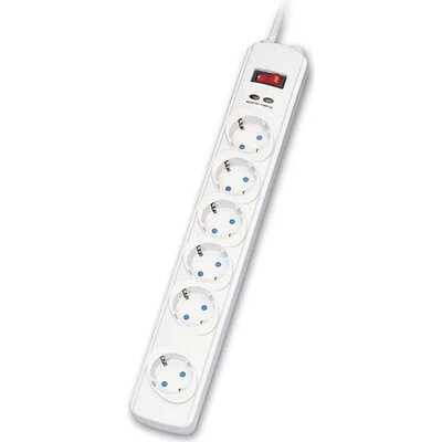 Roline SURGE Protector 6x, 1.8m, White